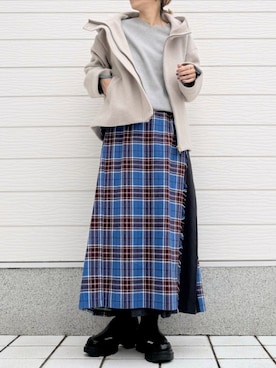 「ラップスカート」｜Q♥Officialさん（レディース・155cm）の秋コーディネート