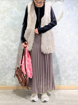 「アイテム（エコバッグ/サブバッグ）」を使った、Q♥Officialさん（レディース・164cm）の秋コーディネート