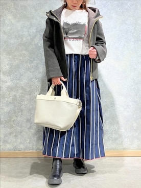 「アイテム（その他アウター）」を使った、Q♥Officialさん（レディース・157cm）の秋コーディネート