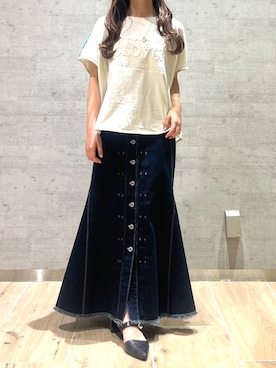 「Q（キュー）のアイテム」を使った、Q♥Officialさん（レディース・154cm）の夏コーディネート