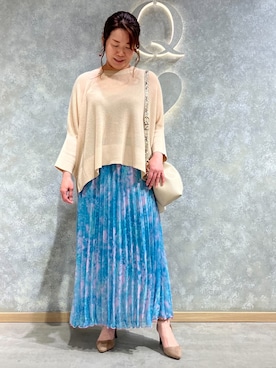 「Q（キュー）のアイテム」を使った、Q♥Officialさん（レディース・152cm）の春コーディネート