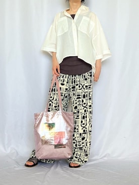 「刺繍」｜Q♥Officialさん（レディース・158cm）の夏コーディネート
