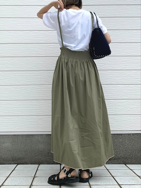 「Casselini（キャセリーニ）のアイテム（サンダル）」を使った、Q♥Officialさん（レディース・155cm）の春コーディネート