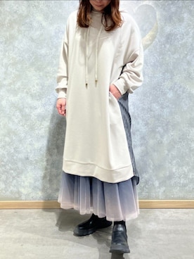 「Q（キュー）のアイテム」を使った、Q♥Officialさん（レディース・157cm）の冬コーディネート