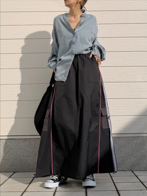 切替サイドZIPラインスカート（スカート）｜Q（キュー）のファッション