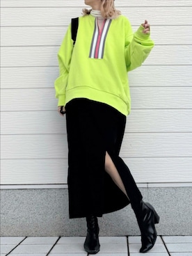 「アイテム（バックパック/リュック）」を使った、Q♥Officialさん（レディース・155cm）の秋コーディネート