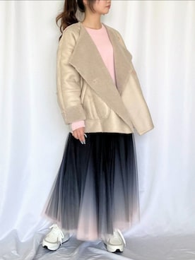 Q♥Officialさん(レディース・153cm)の冬コーディネート