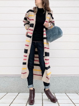 「CELINE（セリーヌ）のアイテム（ブーツ）」を使った、Q♥Officialさん（レディース・155cm）の秋コーディネート
