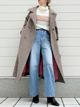 「アイテム（その他アウター）」を使った、Q♥Officialさん（レディース・155cm）の秋コーディネート