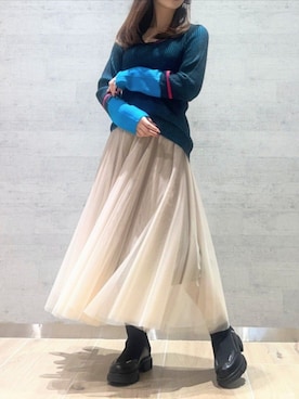 「アイテム（シューズ）」を使った、Q♥Officialさん（レディース・153cm）の秋コーディネート