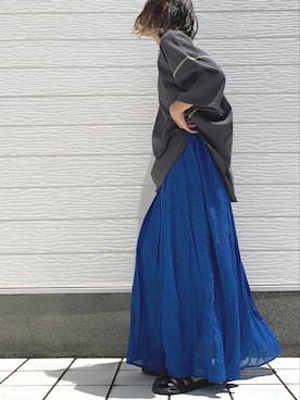 「Casselini（キャセリーニ）のアイテム（サンダル）」を使った、Q♥Officialさん（レディース・155cm）の夏コーディネート