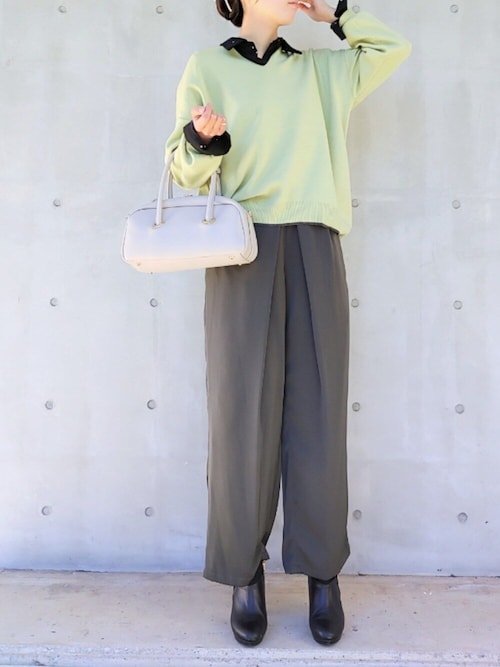 【即完売モデル】カラービーコン Vネック ウール ニット セーター 21aw 即完売モデル】カラービーコン Vネック ウール ニット セーター 21aw