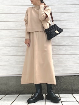 「HERMES（エルメス）のアイテム」を使った、Q♥Officialさん（レディース・155cm）の秋コーディネート