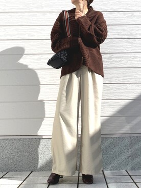 「CELINE（セリーヌ）のアイテム（ブーツ）」を使った、Q♥Officialさん（レディース・155cm）の秋コーディネート
