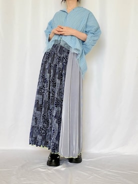 「Q（キュー）のアイテム」を使った、Q♥Officialさん（レディース・158cm）の夏コーディネート