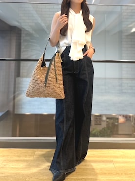 「Q（キュー）のアイテム（パンツ）」を使った、Q♥Officialさん（レディース・153cm）の夏コーディネート