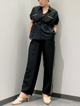 「アイテム（タンクトップ、レッド系）」を使った、Q♥Officialさん（レディース・160cm）の夏コーディネート