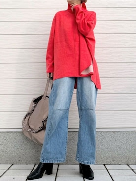 「Q（キュー）のアイテム」を使った、Q♥Officialさん（レディース・155cm）の冬コーディネート