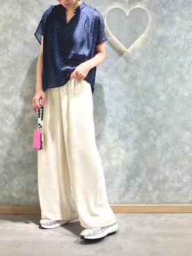 「Q（キュー）のアイテム（パンツ）」を使った、Q♥Officialさん（レディース・165cm）の夏コーディネート