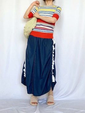 「Q（キュー）のアイテム」を使った、Q♥Officialさん（レディース・158cm）の夏コーディネート