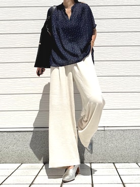 「Q（キュー）のアイテム（パンツ）」を使った、Q♥Officialさん（レディース・155cm）の夏コーディネート