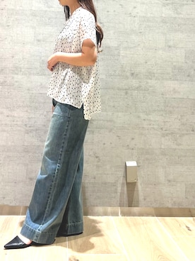 「Q（キュー）のアイテム（パンツ）」を使った、Q♥Officialさん（レディース・153cm）の夏コーディネート