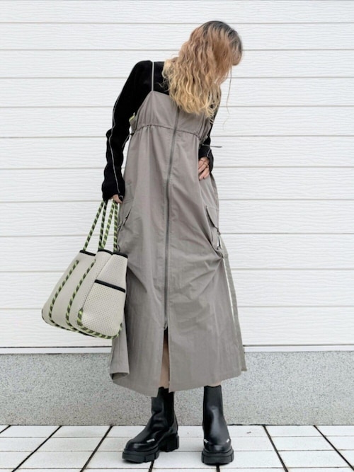 ドロストワークジャンスカ（ジャンパースカート）｜Q（キュー）の