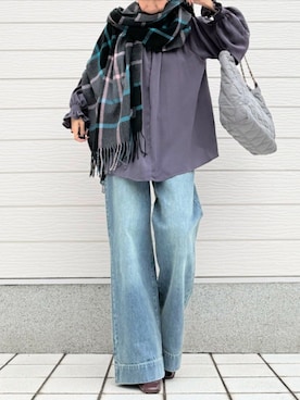 「CELINE（セリーヌ）のアイテム（ブーツ）」を使った、Q♥Officialさん（レディース・155cm）の秋コーディネート