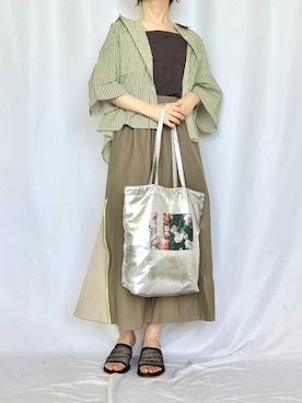 「刺繍」｜Q♥Officialさん（レディース・158cm）の夏コーディネート