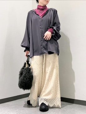 「Q（キュー）のマシュマロタートル（Tシャツ/カットソー）」を使った、Q♥Officialさん（レディース・147cm）の秋コーディネート