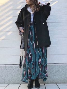 「Q（キュー）のアイテム（その他アウター）」を使った、Q♥Officialさん（レディース・155cm）の秋コーディネート