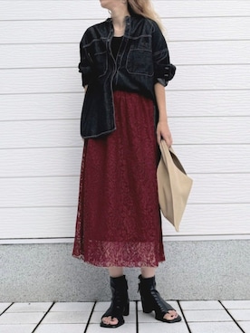 「スタッズ」｜Q♥Officialさん（レディース・155cm）の夏コーディネート