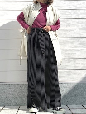 「ファイバーダウン」｜Q♥Officialさん（レディース・155cm）の秋コーディネート