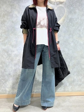 「アイテム（その他アウター）」を使った、Q♥Officialさん（レディース・151cm）の秋コーディネート