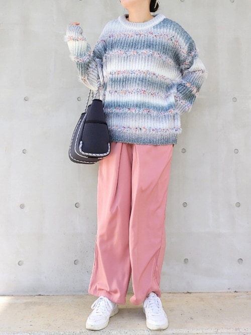 セール】グラデーションボーダーニット（ニット/セーター）｜Q（キュー
