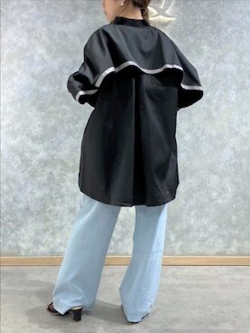 「Q（キュー）のアイテム（パンツ）」を使った、Q♥Officialさん（レディース・152cm）の春コーディネート