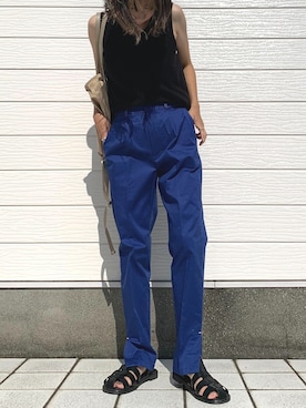 「Casselini（キャセリーニ）のアイテム（サンダル）」を使った、Q♥Officialさん（レディース・155cm）の夏コーディネート