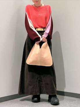 「スタッズ」｜Q♥Officialさん（レディース・147cm）の秋コーディネート