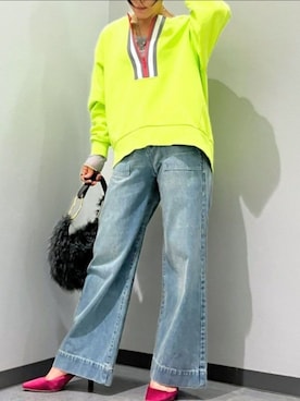 「アイテム（ハンドバッグ）」を使った、Q♥Officialさん（レディース・160cm）の秋コーディネート