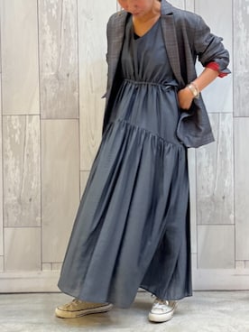 「Q（キュー）のアイテム（テーラードジャケット）」を使った、Q♥Officialさん（レディース・157cm）の夏コーディネート