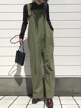 「Q（キュー）のアイテム（オールインワン・サロペット）」を使った、Q♥Officialさん（レディース・155cm）の夏コーディネート