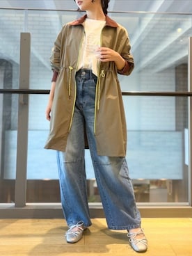 「アイテム（その他アウター）」を使った、Q♥Officialさん（レディース・153cm）の秋コーディネート