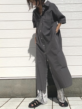 「Casselini（キャセリーニ）のアイテム（サンダル）」を使った、Q♥Officialさん（レディース・155cm）の夏コーディネート