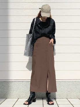 「長袖シャツ」｜Q♥Officialさん（レディース・155cm）の夏コーディネート