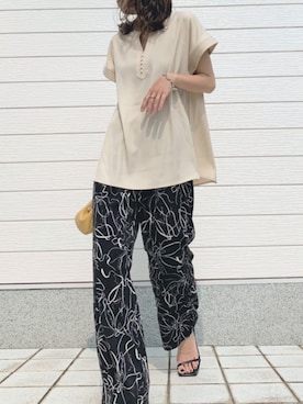 「HERMES（エルメス）のアイテム」を使った、Q♥Officialさん（レディース・155cm）の春コーディネート