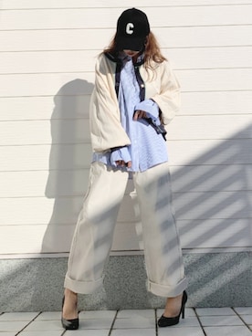 「CELINE（セリーヌ）のアイテム」を使った、Q♥Officialさん（レディース・155cm）の秋コーディネート