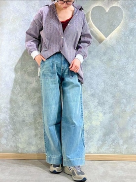 「Q（キュー）のアイテム（パンツ）」を使った、Q♥Officialさん（レディース・164cm）の春コーディネート