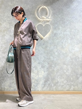 「Q（キュー）のアイテム（パンツ）」を使った、Q♥Officialさん（レディース・165cm）の夏コーディネート
