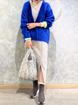 「アイテム（エコバッグ/サブバッグ）」を使った、Q♥Officialさん（レディース・164cm）の秋コーディネート