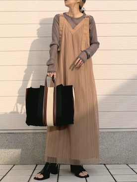 「Q（キュー）のアイテム」を使った、Q♥Officialさん（レディース・155cm）の冬コーディネート